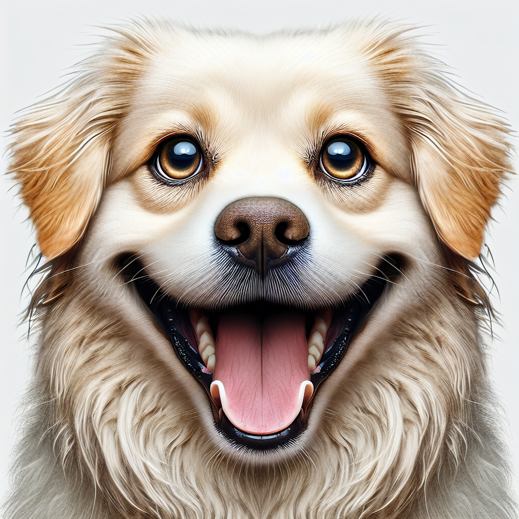 AI-generated image for: realistic image of a happy dog