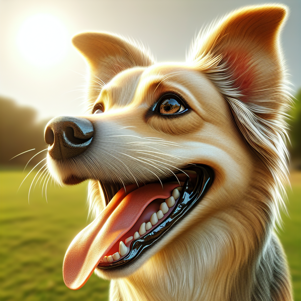 AI-generated image for: realistic image of a happy dog