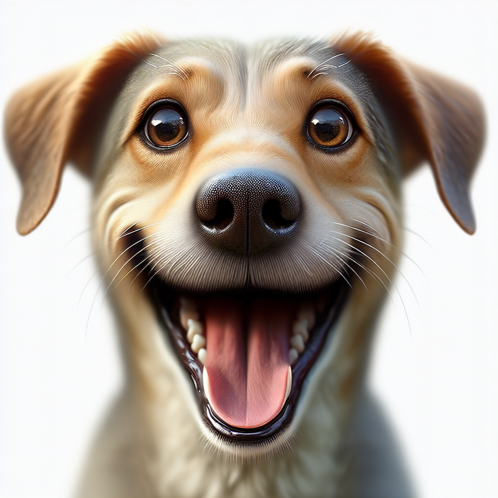 AI-generated image for: realistic image of a happy dog