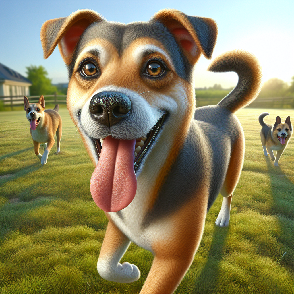 AI-generated image for: realistic image of a happy dog