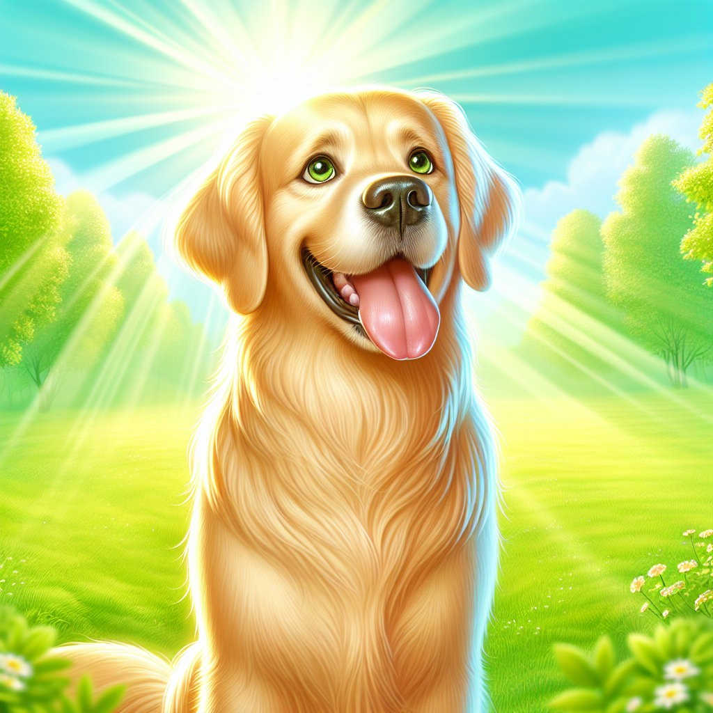 AI-generated image for: realistic image of a happy dog