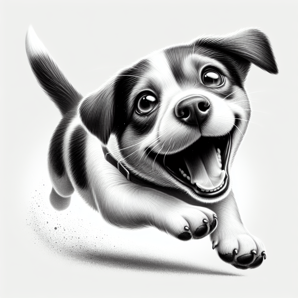 AI-generated image for: realistic image of a happy dog