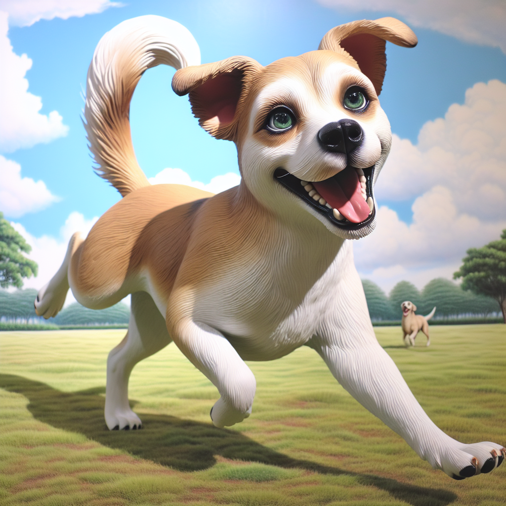 AI-generated image for: realistic image of a happy dog