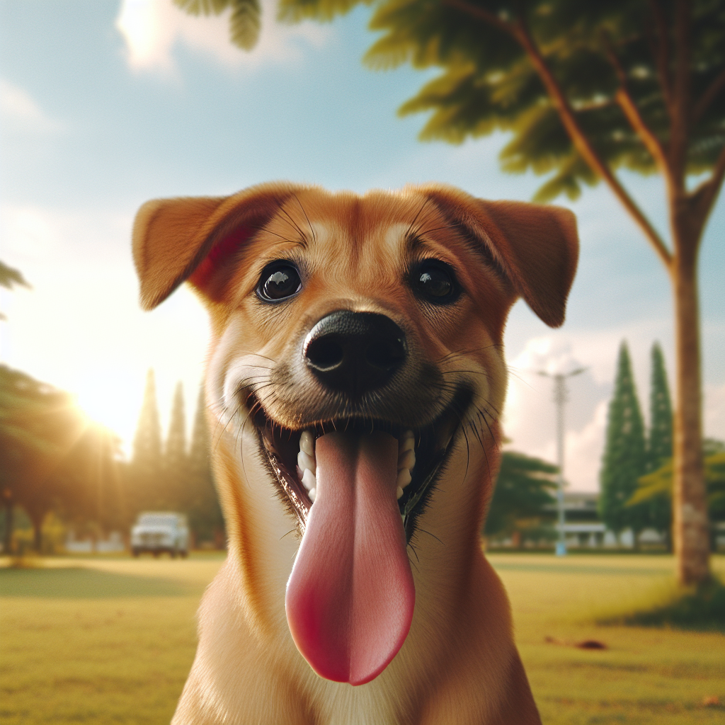AI-generated image for: realistic image of a happy dog