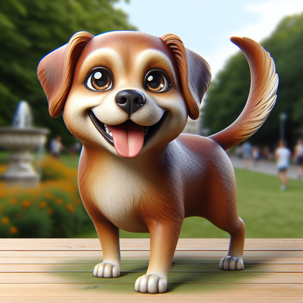 AI-generated image for: realistic image of a happy dog