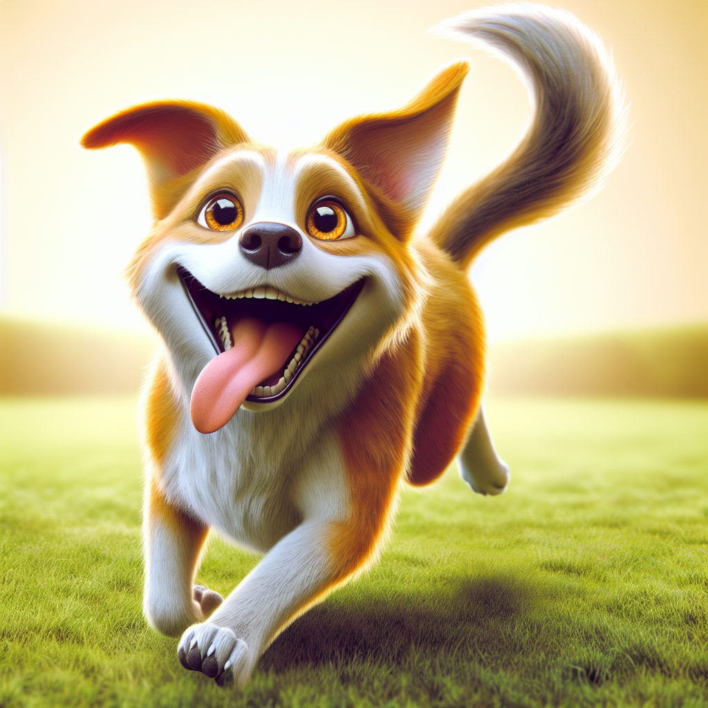 AI-generated image for: realistic image of a happy dog