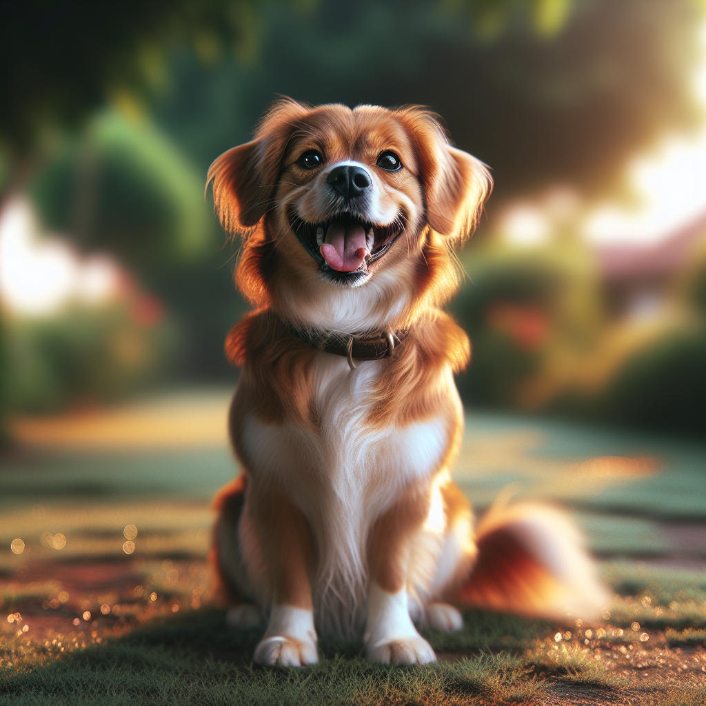 AI-generated image for: realistic image of a happy dog