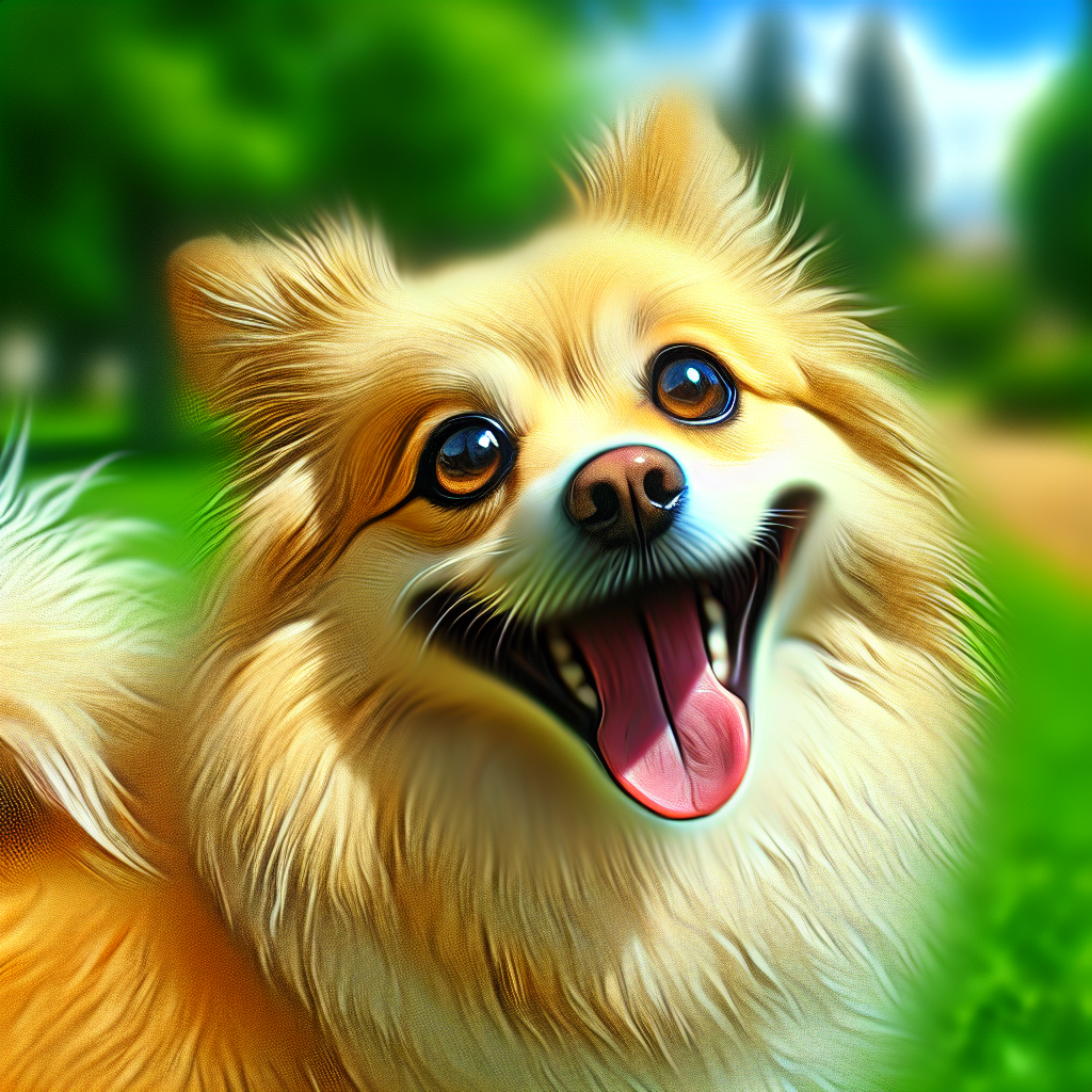 AI-generated image for: realistic image of a happy dog
