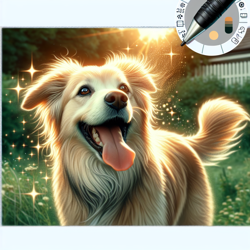AI-generated image for: realistic image of a happy dog