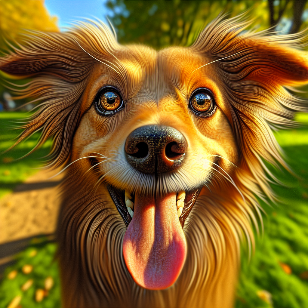 AI-generated image for: realistic image of a happy dog