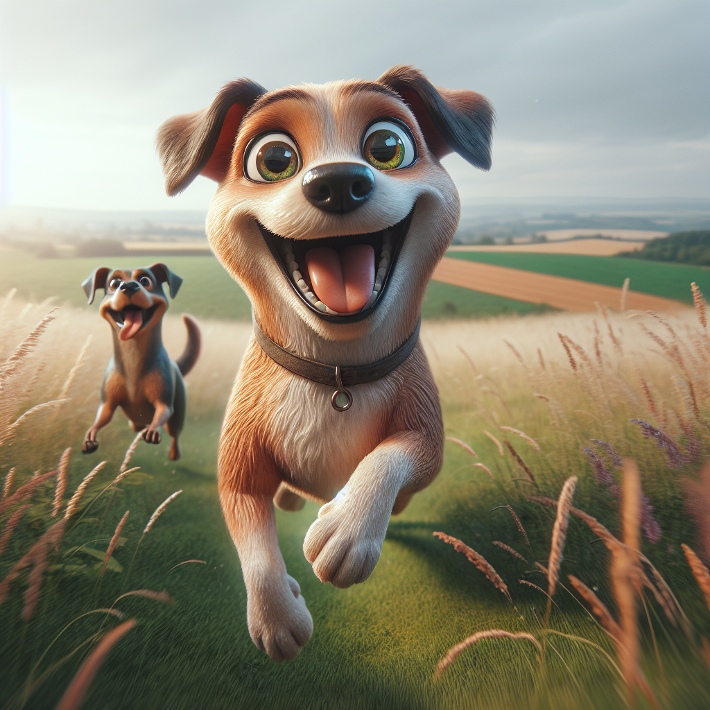 AI-generated image for: realistic image of a happy dog
