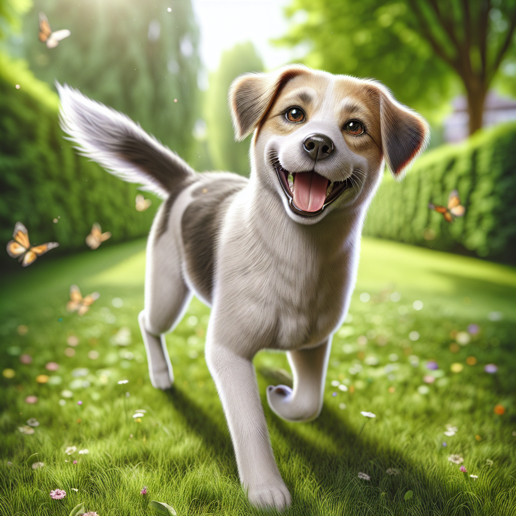 AI-generated image for: realistic image of a happy dog
