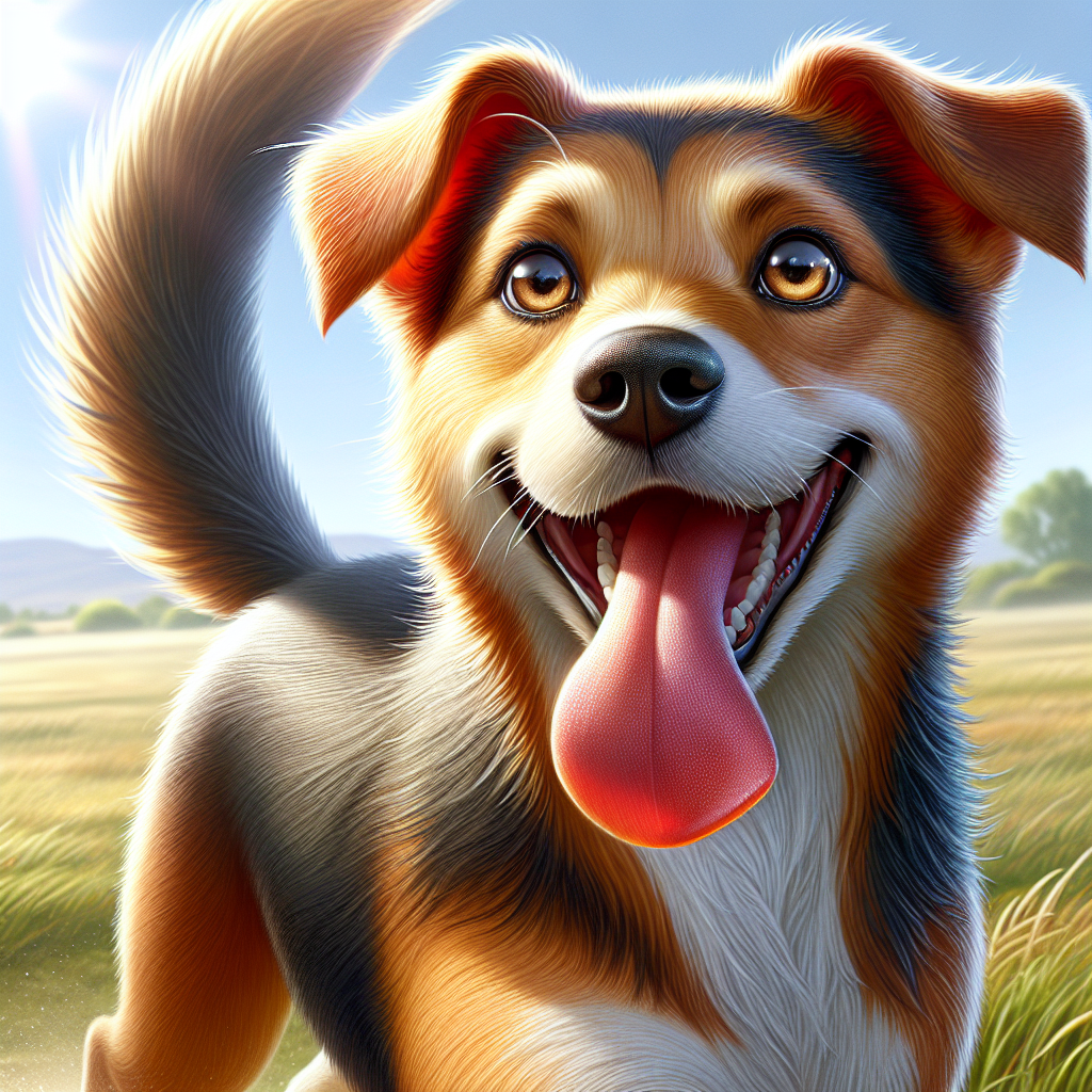 AI-generated image for: realistic image of a happy dog