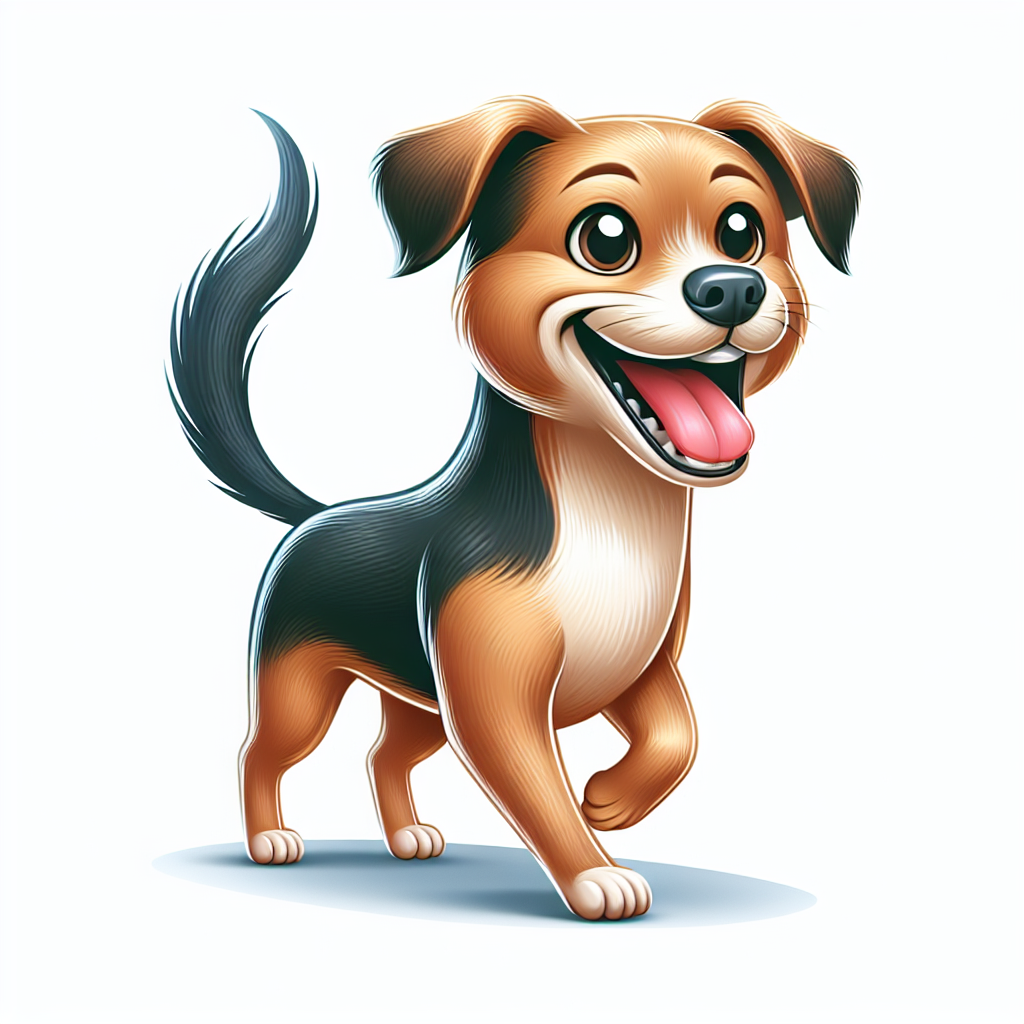 AI-generated image for: realistic image of a happy dog