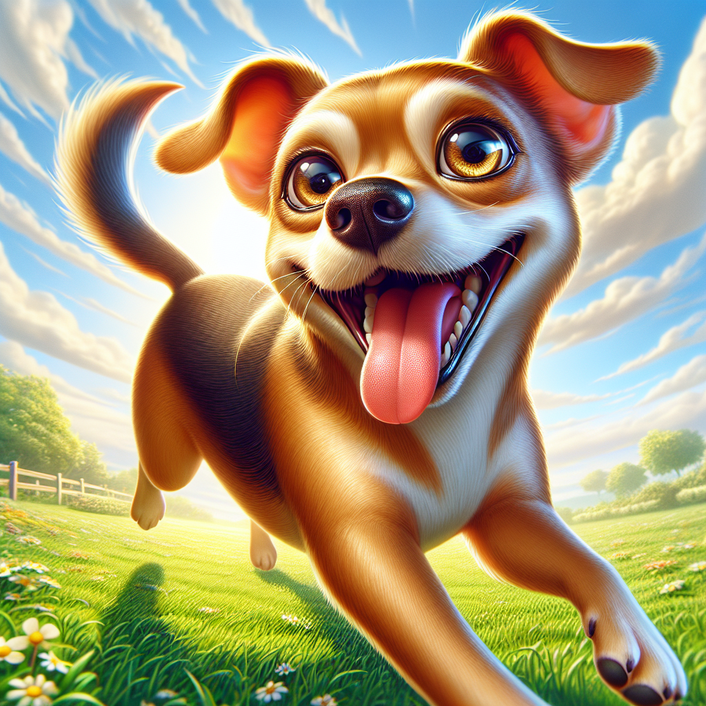 AI-generated image for: realistic image of a happy dog