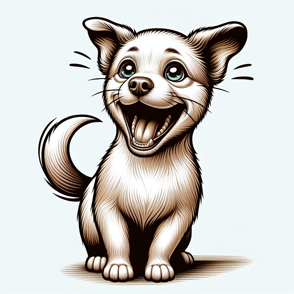 AI-generated image for: realistic image of a happy dog