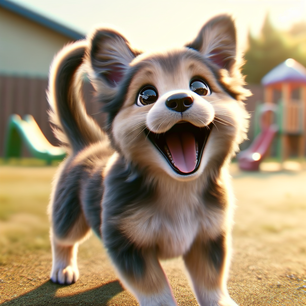 AI-generated image for: realistic image of a happy dog