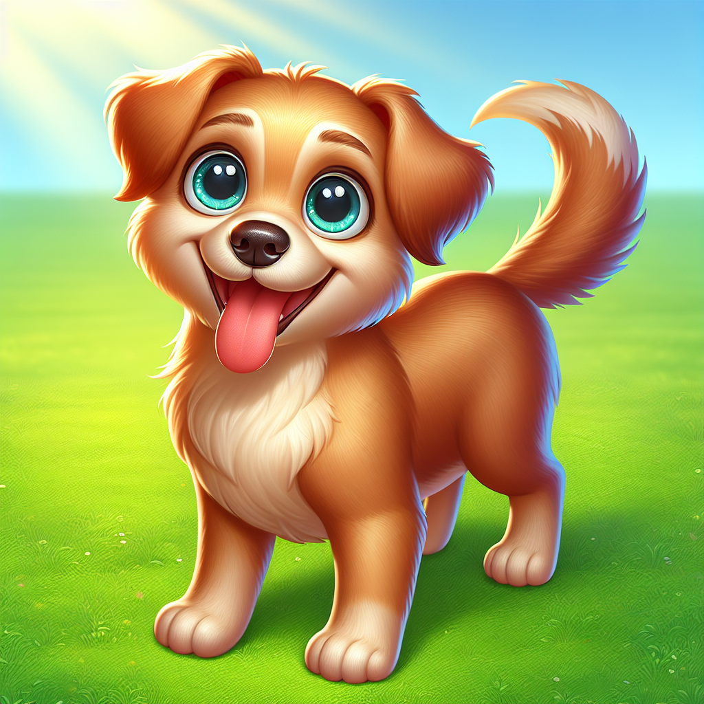 AI-generated image for: realistic image of a happy dog