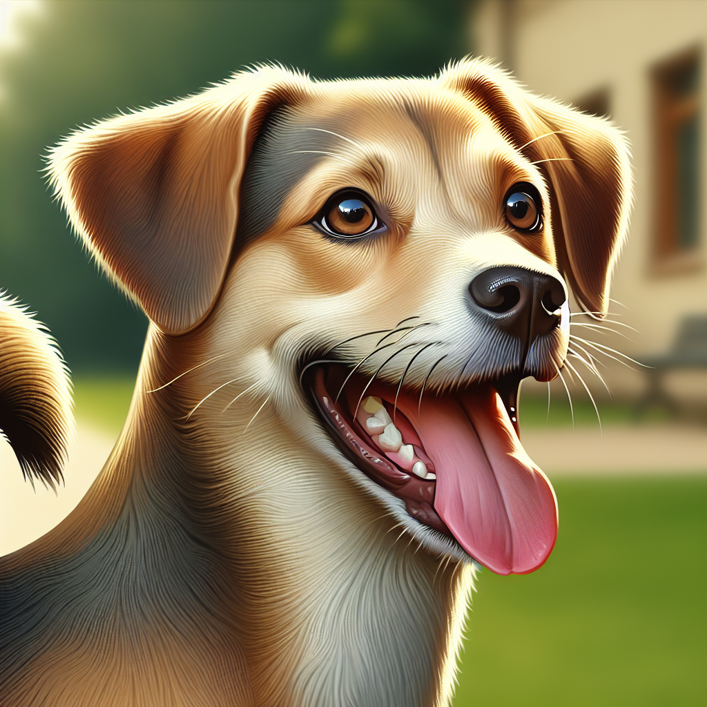 AI-generated image for: realistic image of a happy dog