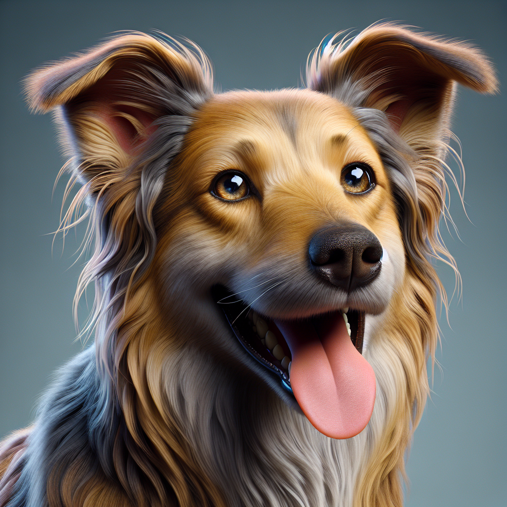 AI-generated image for: realistic image of a happy dog