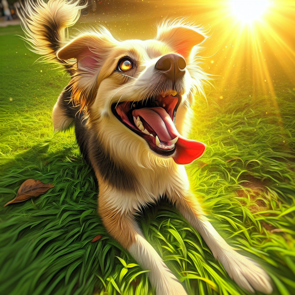 AI-generated image for: realistic image of a happy dog