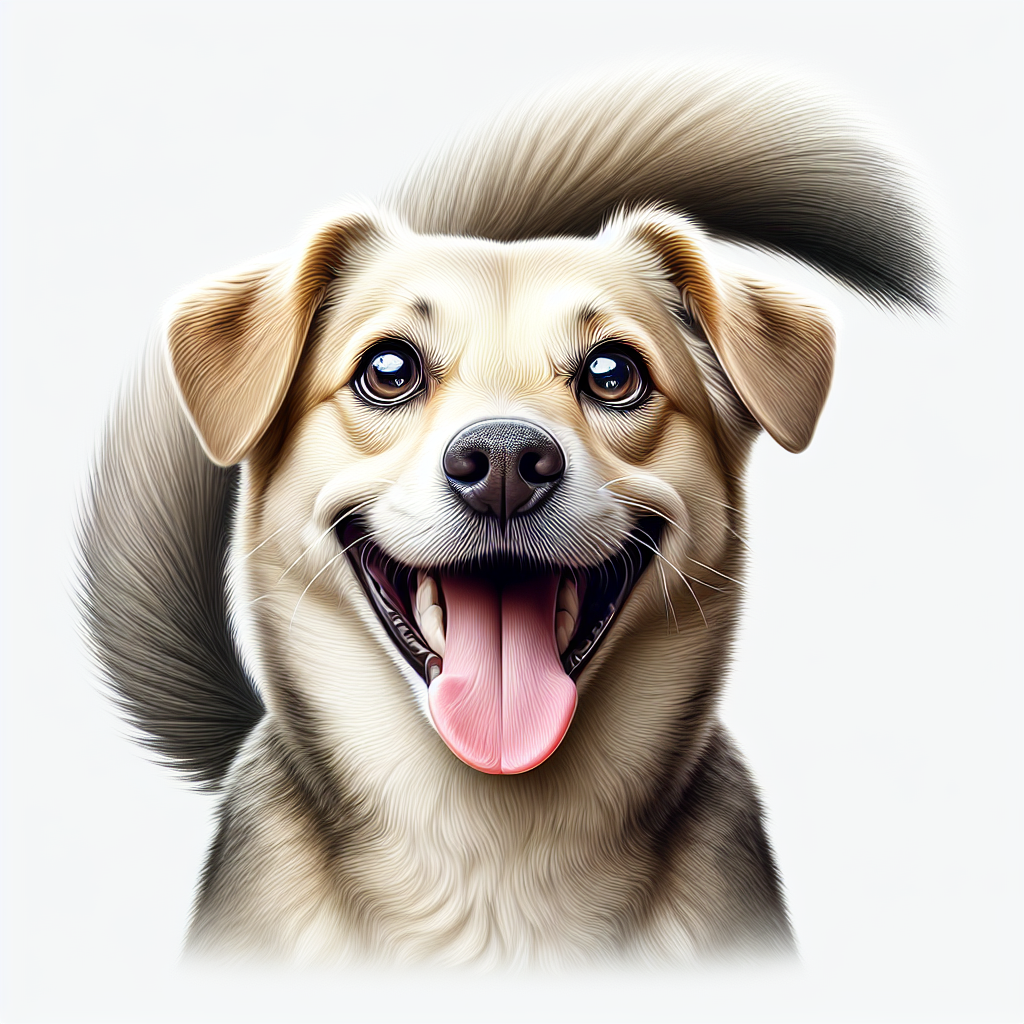 AI-generated image for: realistic image of a happy dog