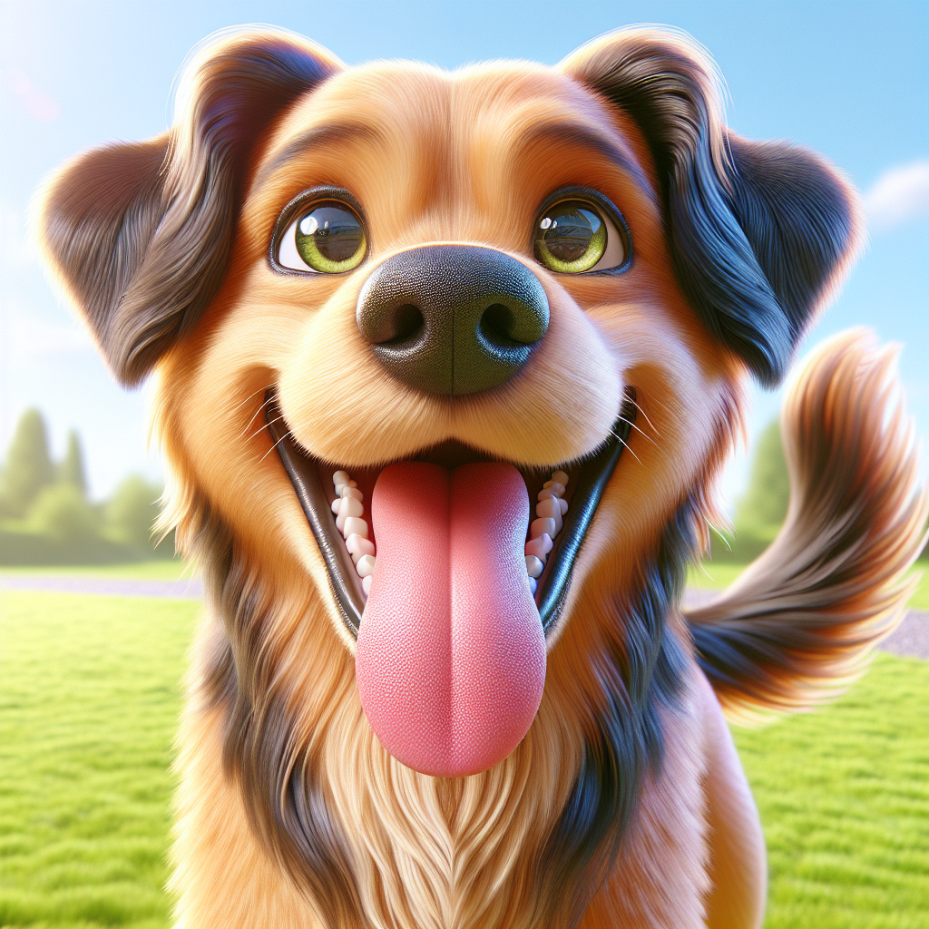 AI-generated image for: realistic image of a happy dog