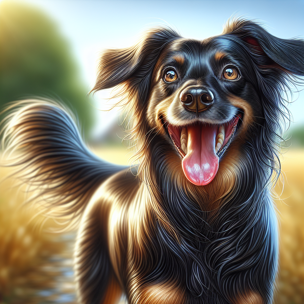 AI-generated image for: realistic image of a happy dog