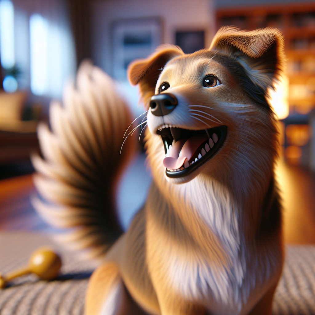 AI-generated image for: realistic image of a happy dog