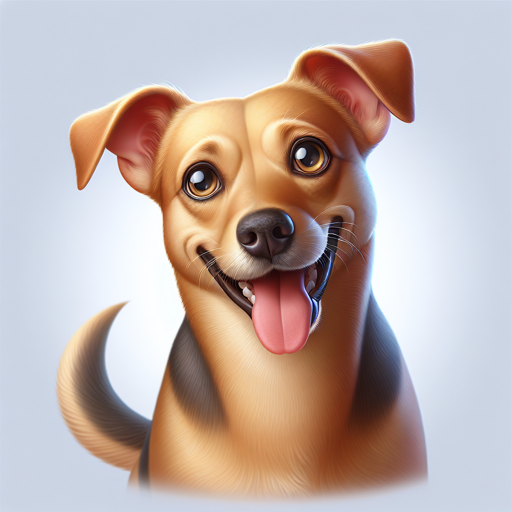 AI-generated image for: realistic image of a happy dog
