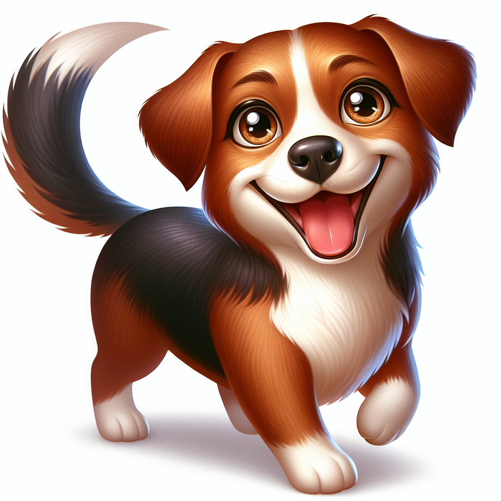 AI-generated image for: realistic image of a happy dog