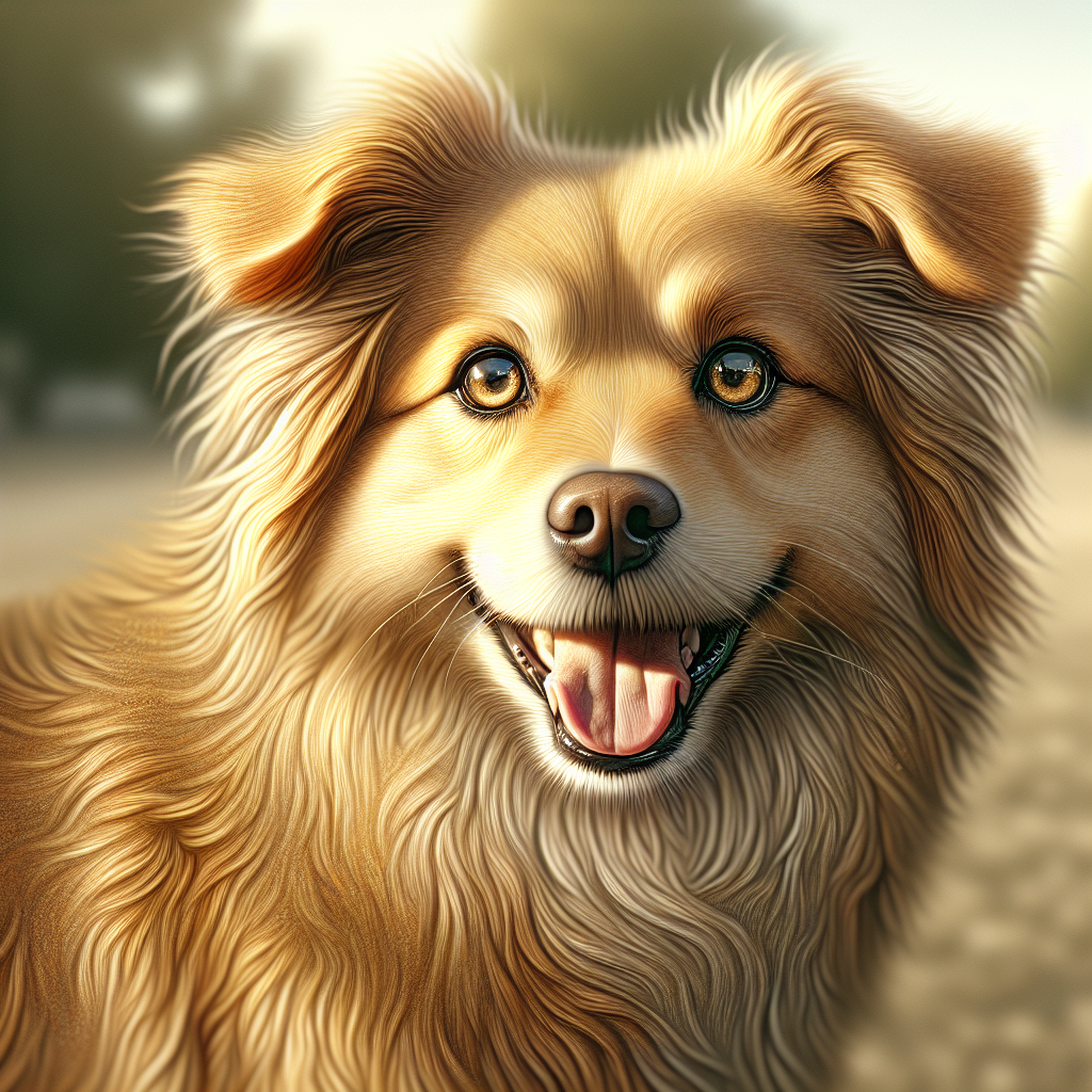 AI-generated image for: realistic image of a happy dog