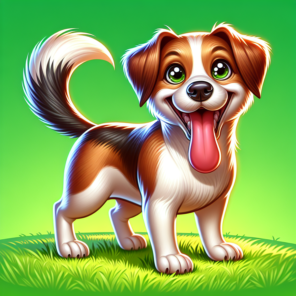 AI-generated image for: realistic image of a happy dog