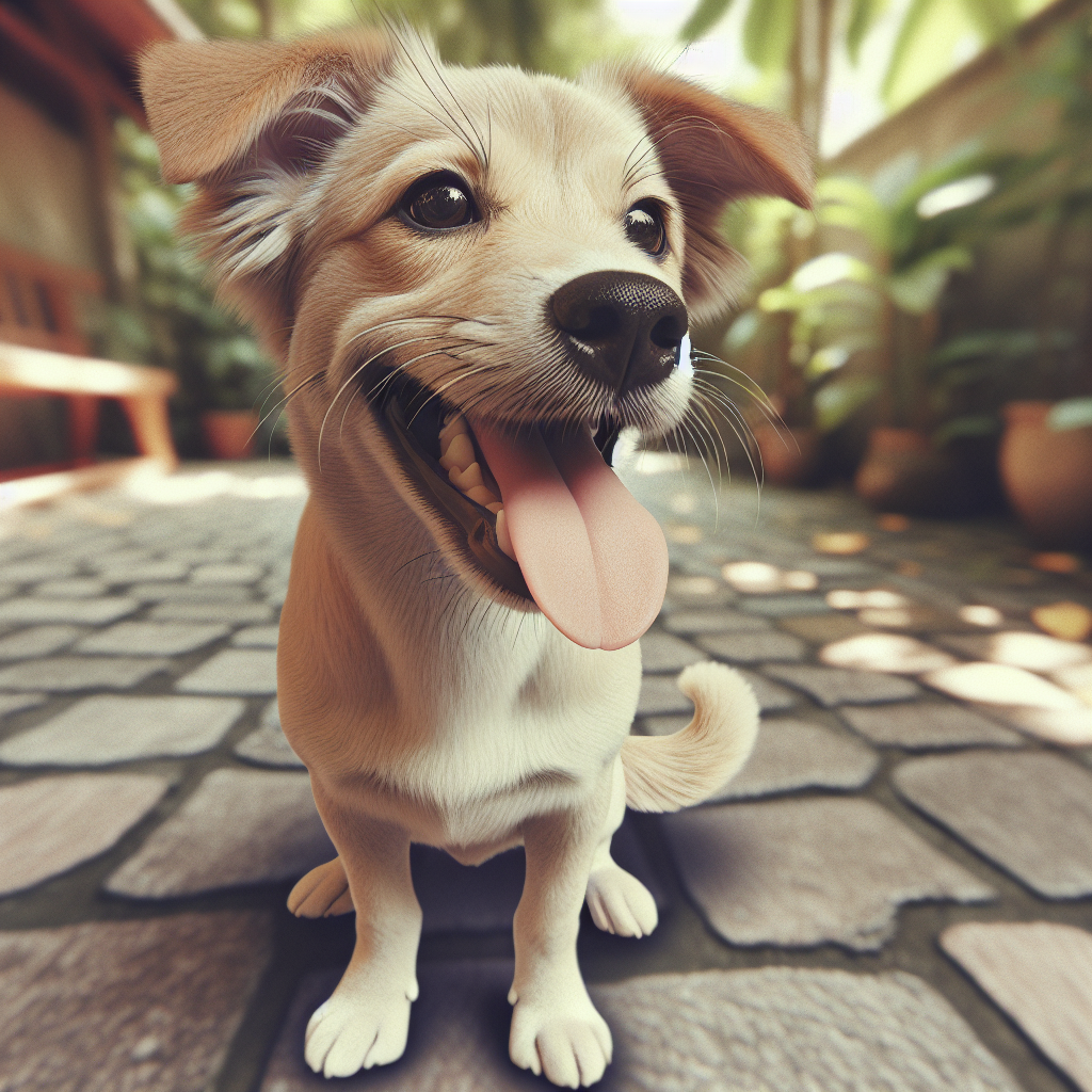 AI-generated image for: realistic image of a happy dog