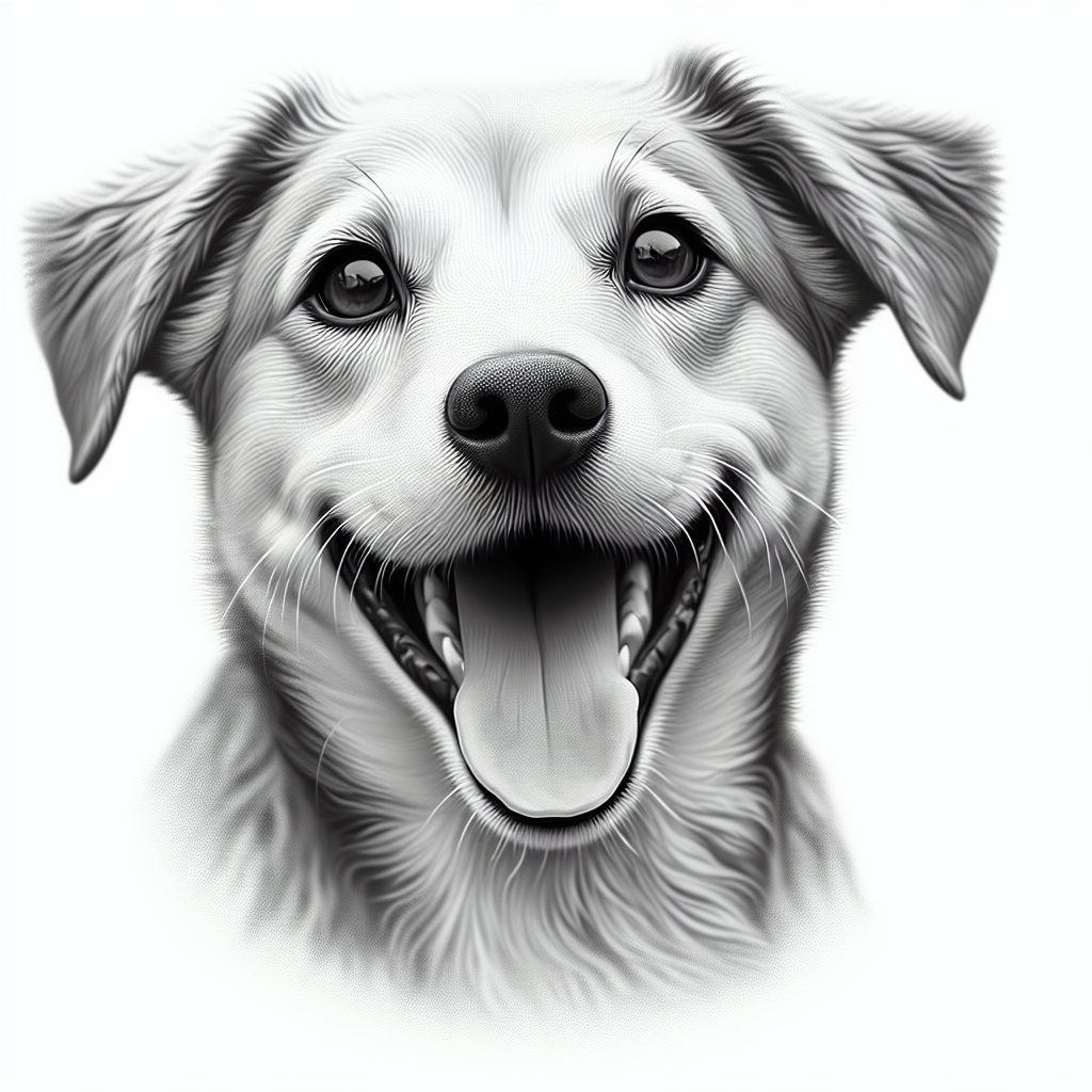 AI-generated image for: realistic image of a happy dog