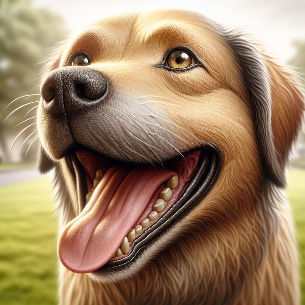 AI-generated image for: realistic image of a happy dog
