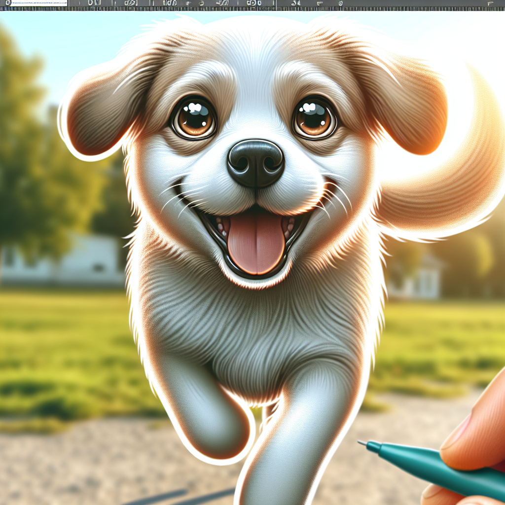 AI-generated image for: realistic image of a happy dog