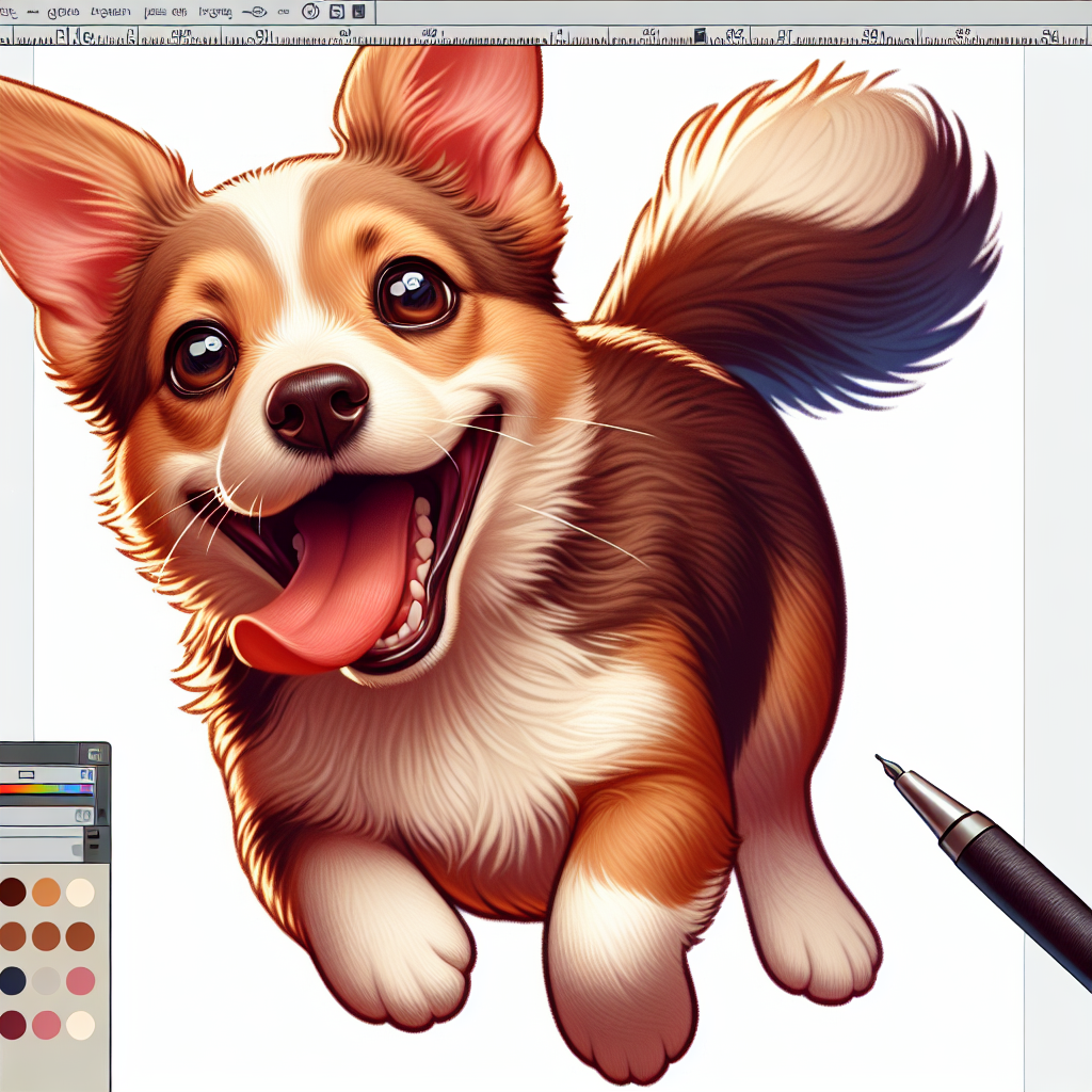 AI-generated image for: realistic image of a happy dog