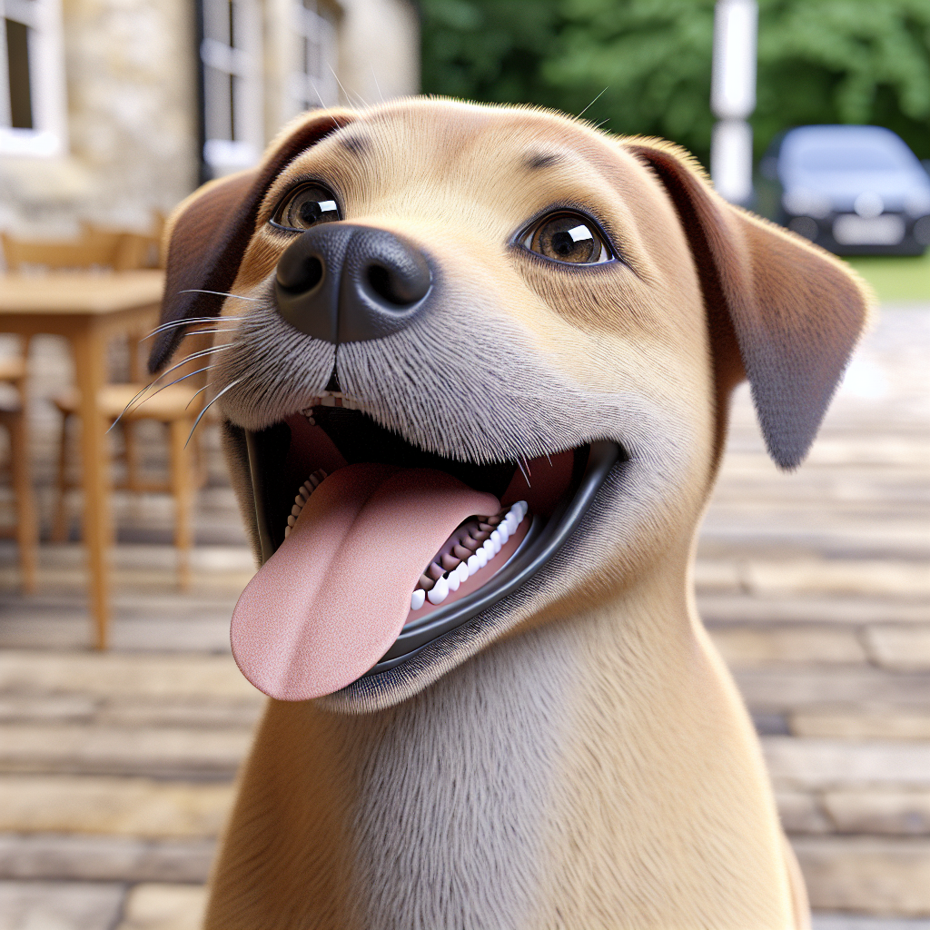 AI-generated image for: realistic image of a happy dog