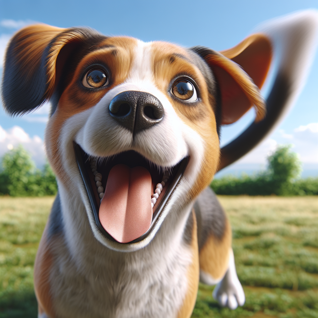 AI-generated image for: realistic image of a happy dog