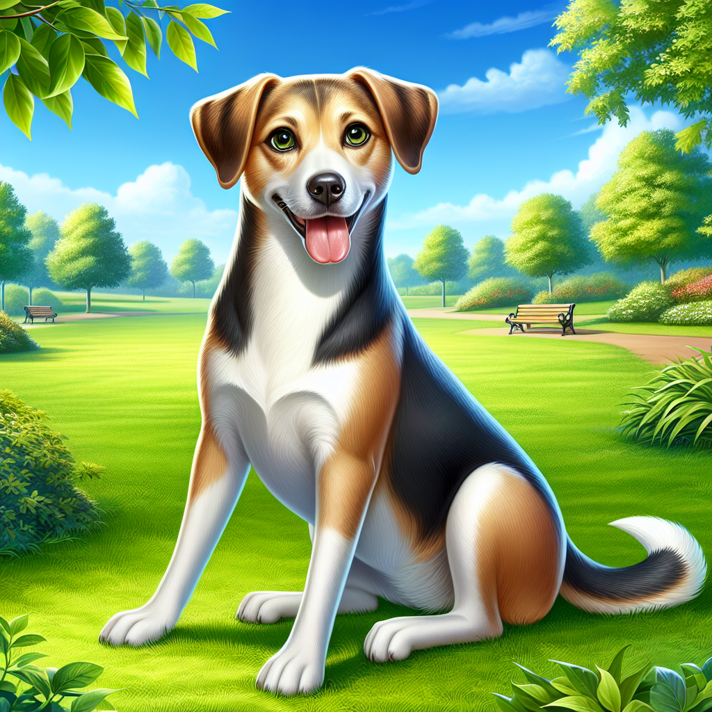 AI-generated image for: realistic image of a happy dog