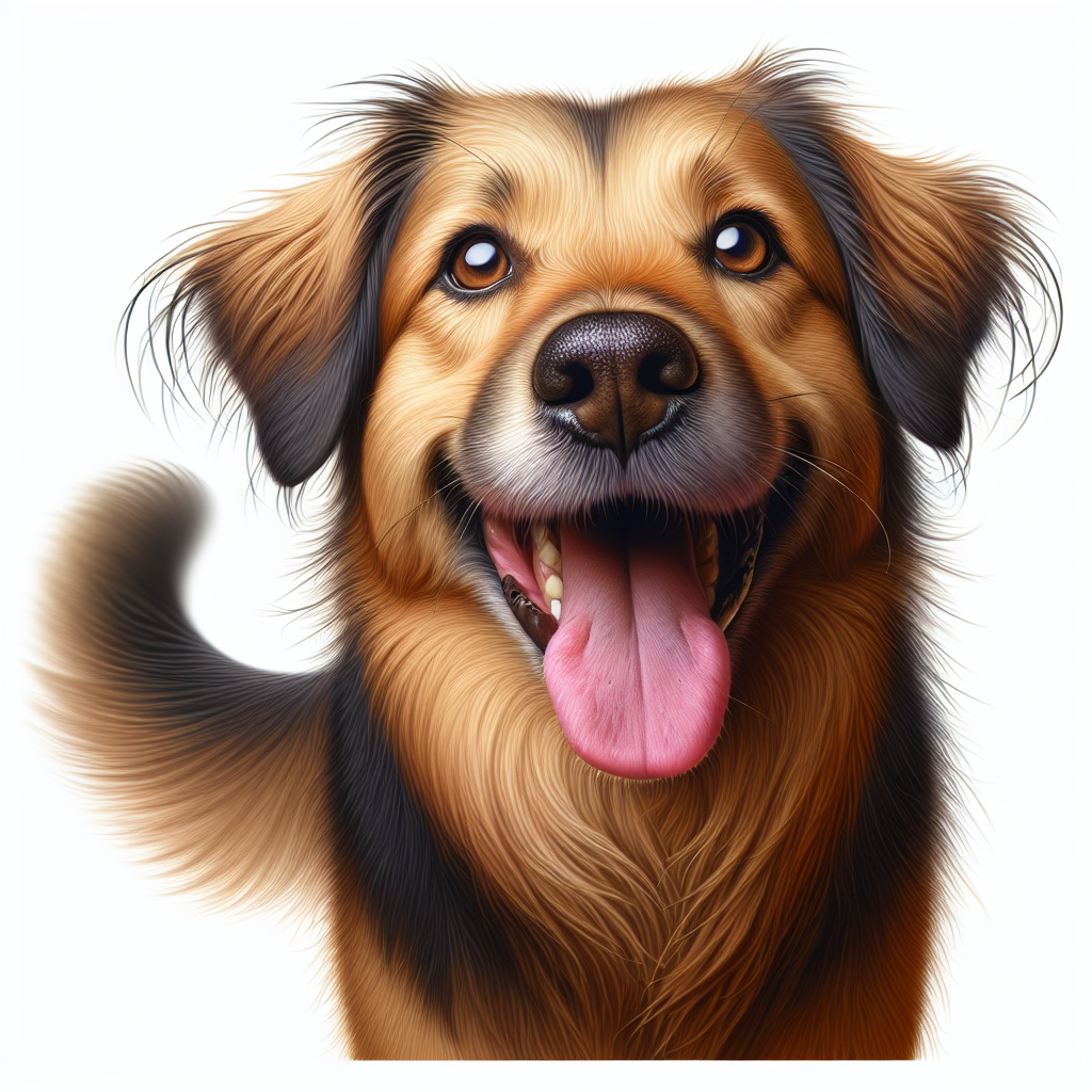 AI-generated image for: realistic image of a happy dog