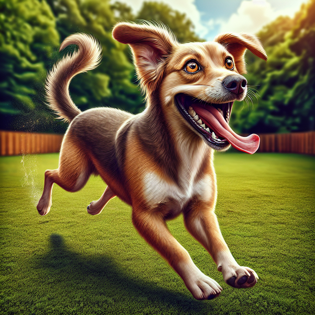 AI-generated image for: realistic image of a happy dog