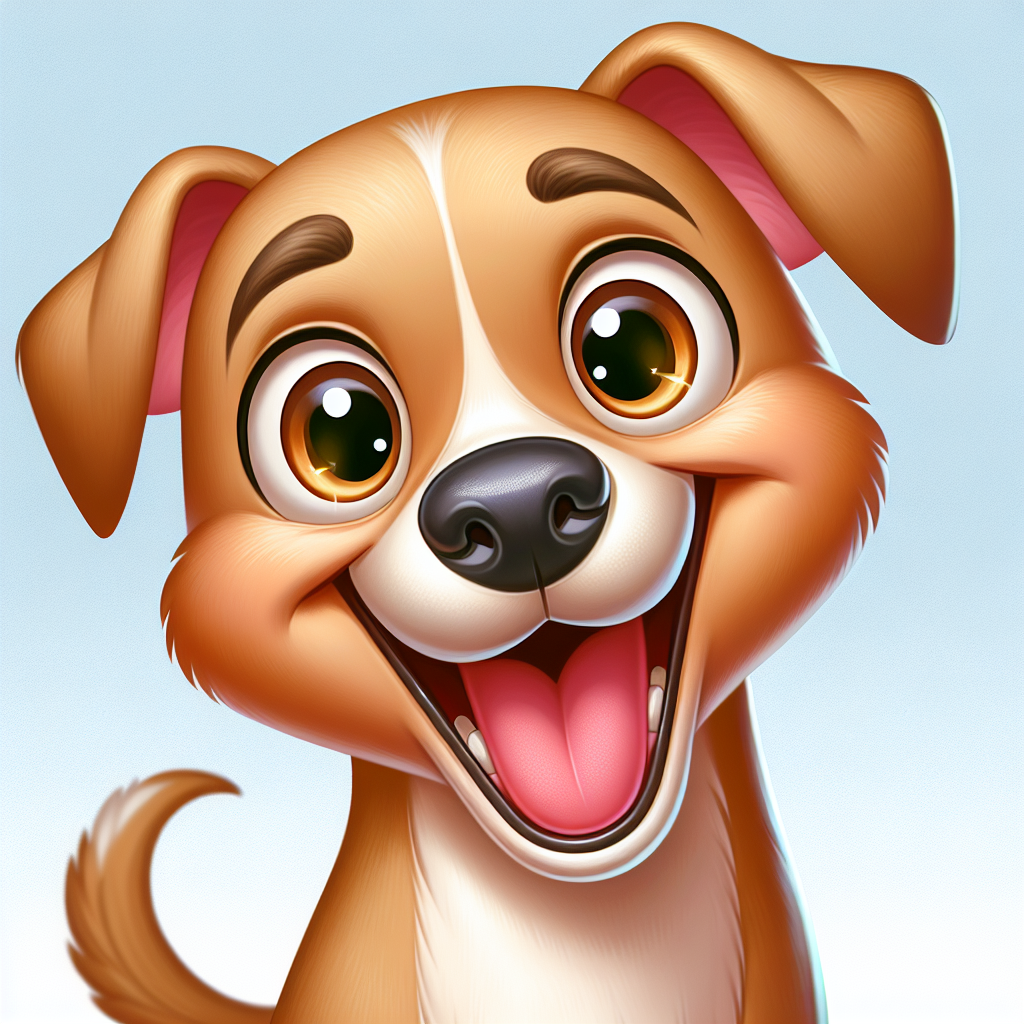 AI-generated image for: realistic image of a happy dog