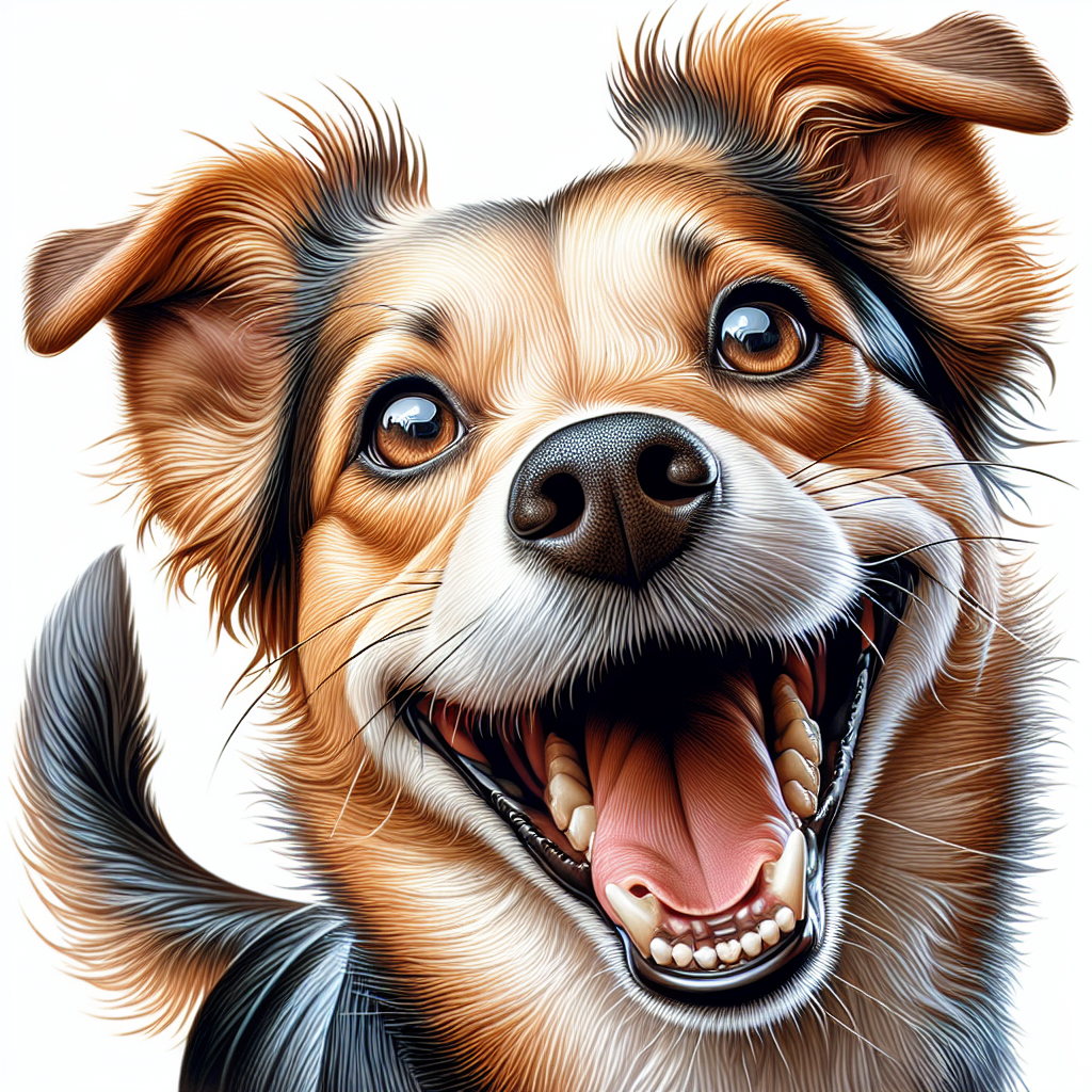 AI-generated image for: realistic image of a happy dog