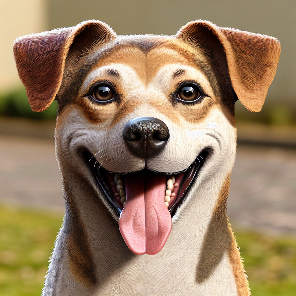 AI-generated image for: realistic image of a happy dog
