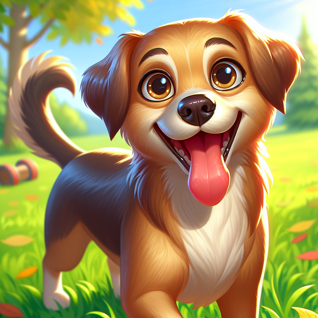 AI-generated image for: realistic image of a happy dog