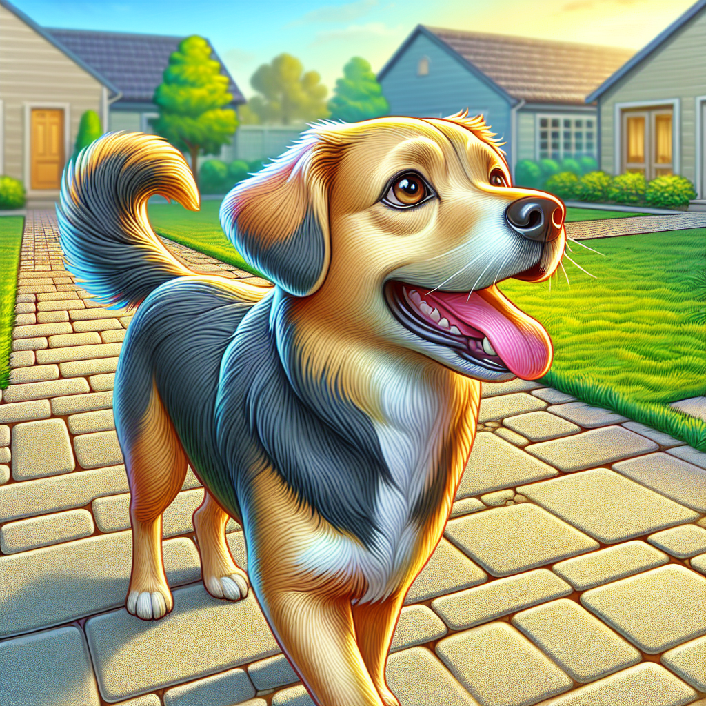 AI-generated image for: realistic image of a happy dog
