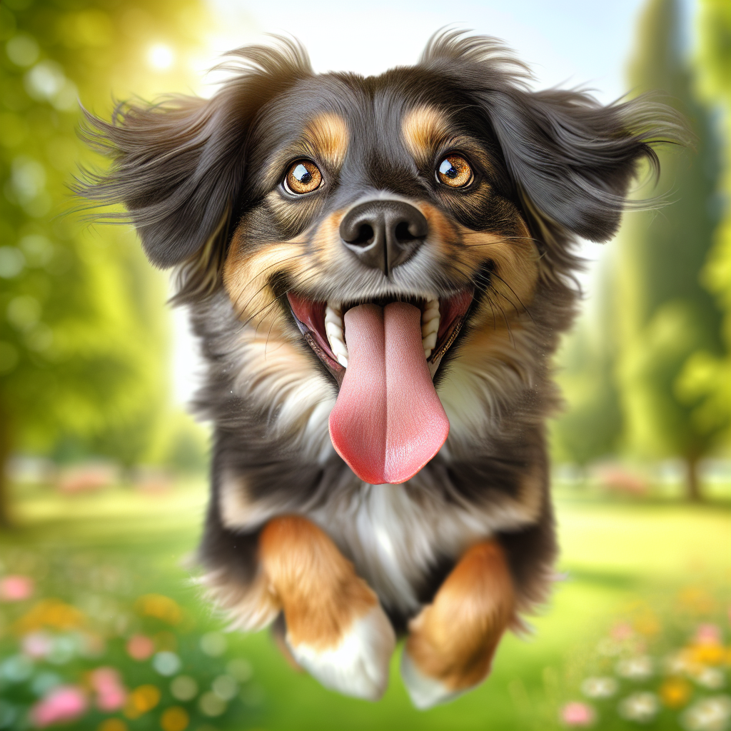 AI-generated image for: realistic image of a happy dog