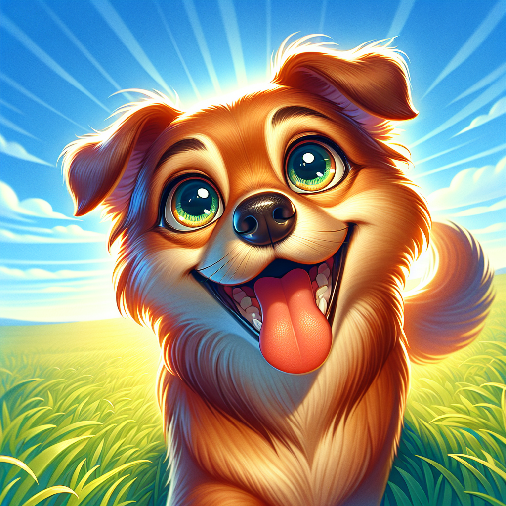 AI-generated image for: realistic image of a happy dog